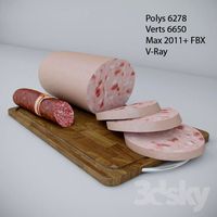 Cooked sausage, smoked