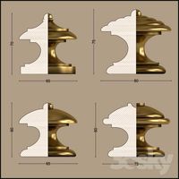 Set of furniture handles
