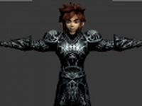 Character with armor 3D Model