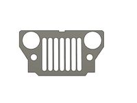Jeep grill round headlights