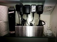 Storage for Power Supply Plug Shaver Trimmer Charger Holder Stow