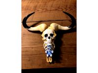 Wildebeest skull, skull, teddy bear