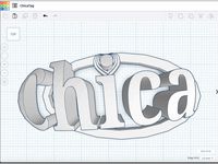 Chica keychain name tag
