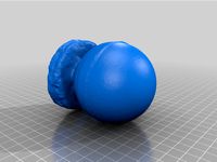 Imploding Chocolate Sphere cake on a biscuit 3d scan