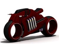 Futuristic 3D Motorcycle 3D Model