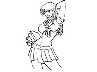 School Gril stencil