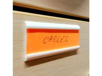 Stickable label holder