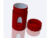 Dog Waste Bag Canister (Ziptie_Multiple orientation)