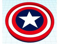 Captain America Tri Color Coaster