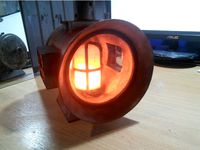 Old fashioned Oillamp, holds flame bulb - Steampunk