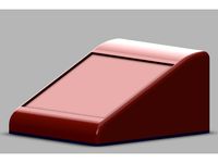 Angled Electronics Project Enclosure with membrane depression