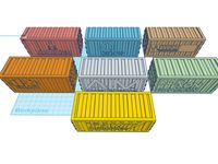 Marvel Crisis - 40mm Shipping Containers with Logos