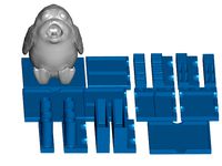 Screaming Porg Postit Note, Pen, USB, SD, Micro-SD Holder (Modular Office Desk Organizer)