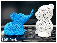 Voronoi bear elephant heart