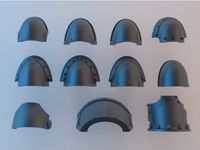 Blank (Chaos) Space Marine Shoulder Pad Collection