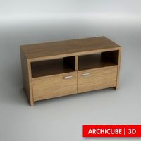 Wooden console 3D Model