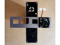 Snapmaker 2.0 power supply 40mm fan back plate