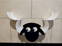 Sheep toilet roll holder reinforced upgrade