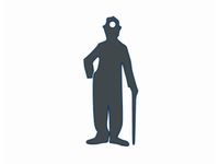 Charles Chaplin keychain - Llavero