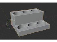 Airbrush Paint & Cleaner/Thinner stand (Vallejo bottles) - 6 x 38 mm holes