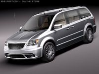 Chrysler Town And Country 2011 3D Model