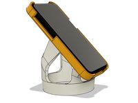 Phone stand with built-in wireless charger, fits in cupholder