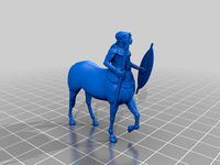 zebrataur centaur with spear and shield