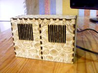Speakers from recycled parts, lasercut