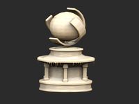 Frozen Globe Sculpture x2