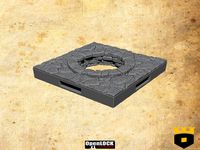 Ancient open manhole floortile by - 3Dlayeredscenery
