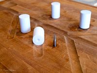 Spike caps for carving board, Boos block.