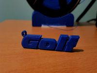 Volkswagen Golf Badge Keychain