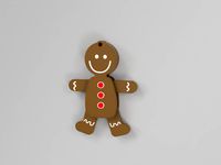 Gingerbread man woman ornament (moving)