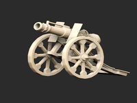 Cannon With Static Wheels