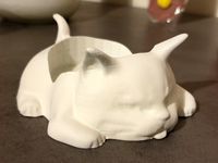 Gros chat mignon porte-bougie / Big cute cat candle holder