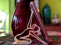 Kneeling Girl Phone Stand