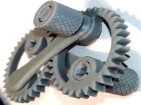Elliptical Gear with no center pivot (knurled knob remix)