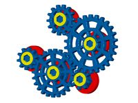 Working Steampunk Gears Refrigerator / Whiteboard Magnets