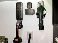 Wall Mount Tool Holders/Docks for Scotts Power Pruner and Worx 8" Trimmer