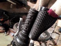 Customized bike handle grip with restpads for 24mm wheelbar.
