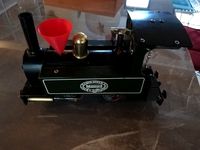 Live steam water refill funnel