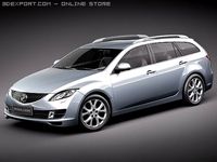 Mazda 6 Wagon 3D Model