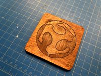 Fab Lab Coaster With Inlay Logo