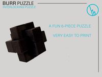 SIX-PIECE BURR - INTERLOCKING PUZZLE