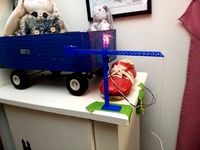 Tower crane keychain holder