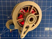 Auto-winding drum for weight-driven clock