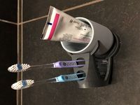 Toothbrush + cup holder