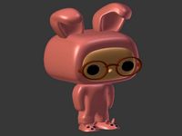 Christmas Bunny Ralphie Figure and Ornament