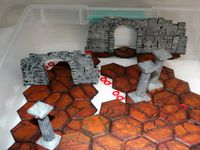 Gloomhaven - Stone Archways - Thin Terrain Base Hex (Cracks Pattern)