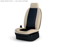 Car Seat Front 2 colours 3D Model
